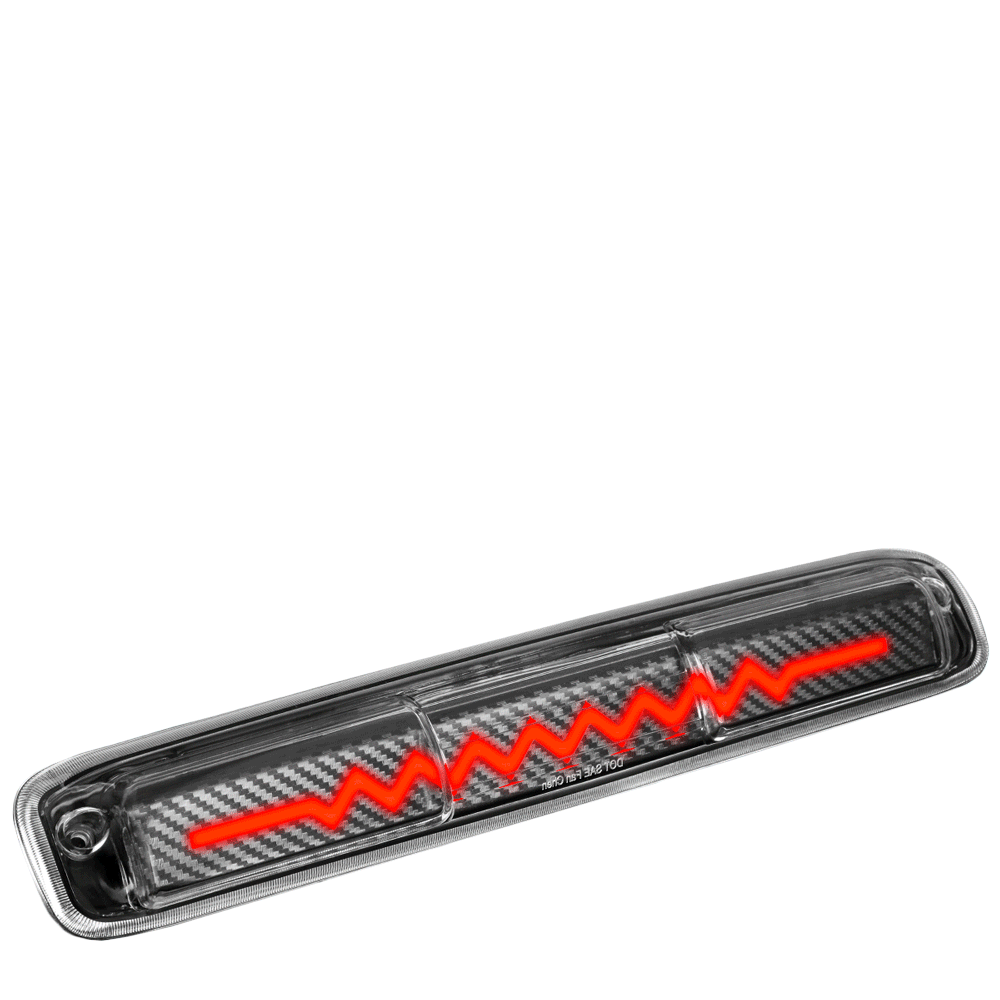 [Sequential Heartbeat LED] Carbon/Clear Len Third Brake Light For 99-06 Sierra