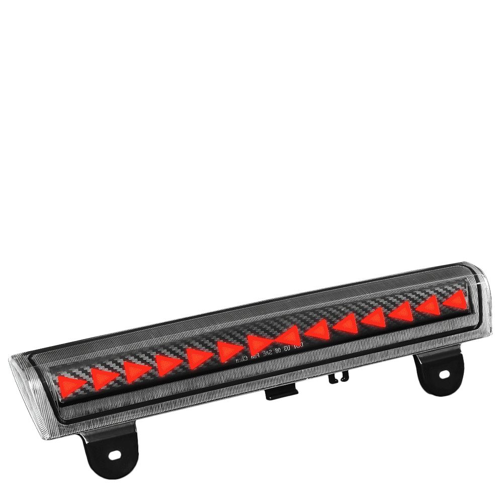 [Sequential Triangle LED] Carbon/Clear Len Third Brake Light For 00-06 Suburban