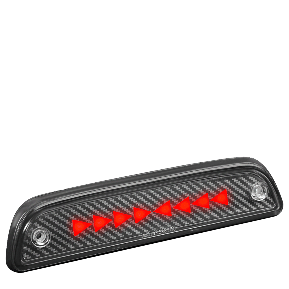 [Sequential Triangle LED] Carbon/Clear Len Third Brake Light For 95-22 Tacoma