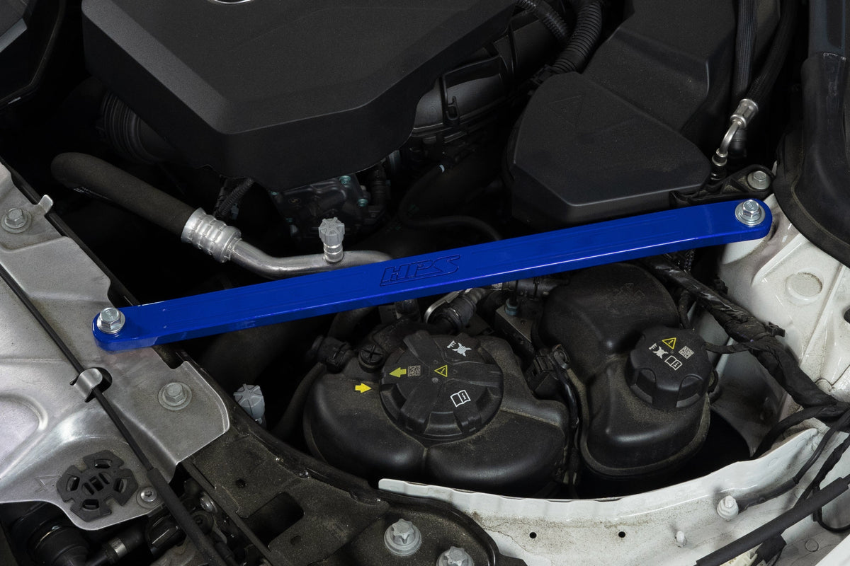 42-115BL HPS Blue Front Up Solid Strut Bar Tower Brace For 20-24 BMW M340i / 19-24 330i