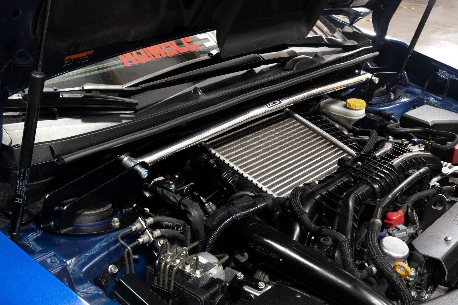 HPS Polish Front Upper Strut Bar Tower Brace For 15-21 Subaru WRX / WRX STI