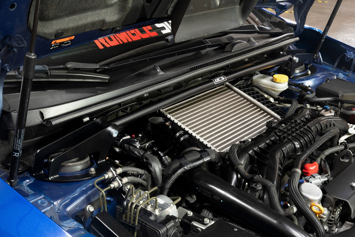 HPS Black Front Upper Strut Bar Tower Brace For 15-21 Subaru WRX / WRX STI