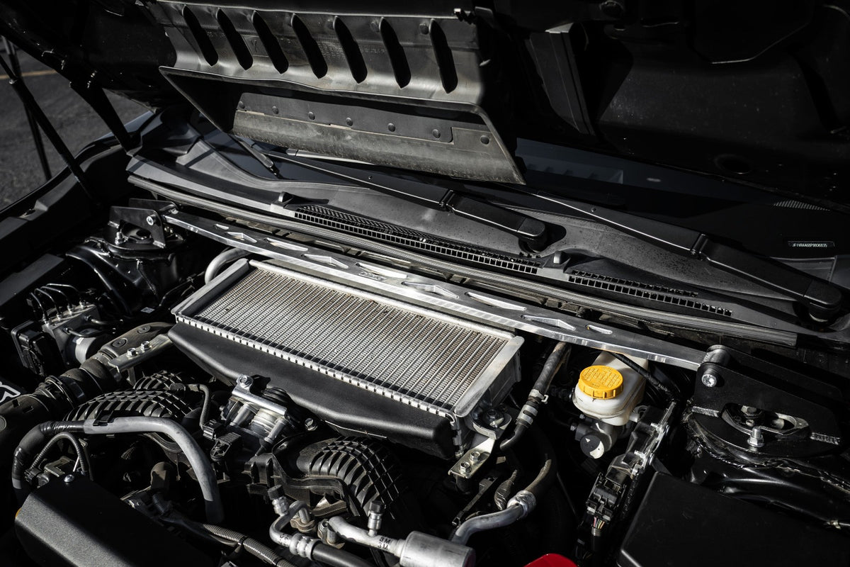 HPS Red Front Upper Aluminum Strut Bar Tower Brace For 22+ Subaru WRX 2.4L VB