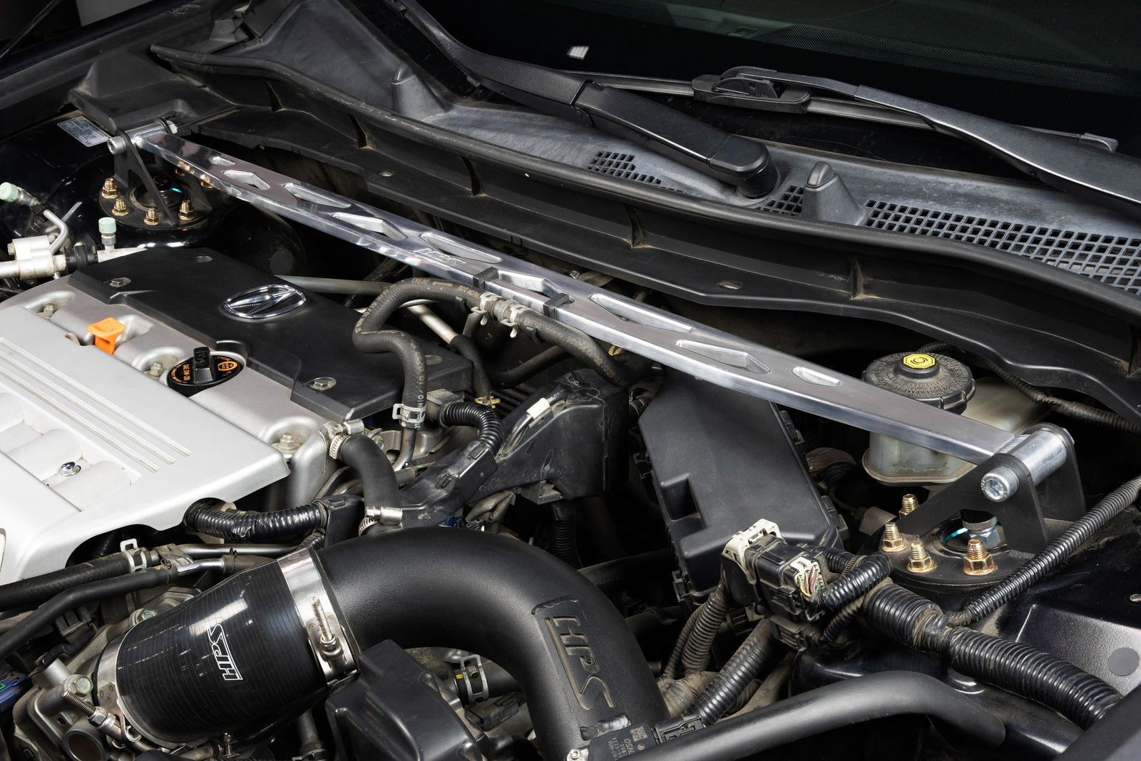 42-119P HPS Polish Front Upper Strut Bar Tower Brace For 09-14 Acura TSX CU2/4 CW2