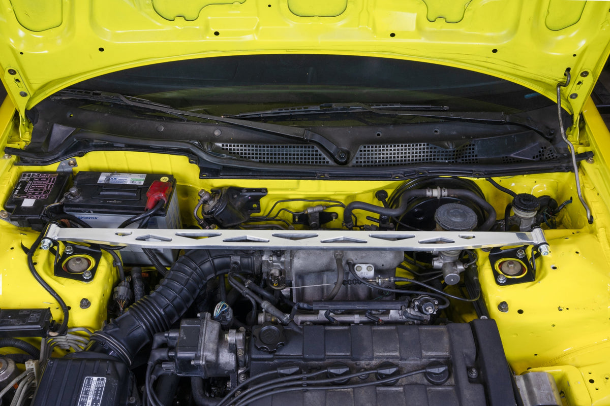 42-120P HPS Polish Aluminum Front Upper Strut Bar Tower Brace For 94-01 Integra DC2