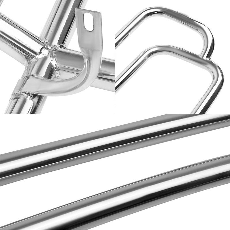 Chrome Front Bull Bar Bumper Brush Grille Guard Frame For 03-09 Hummer H2 4DR