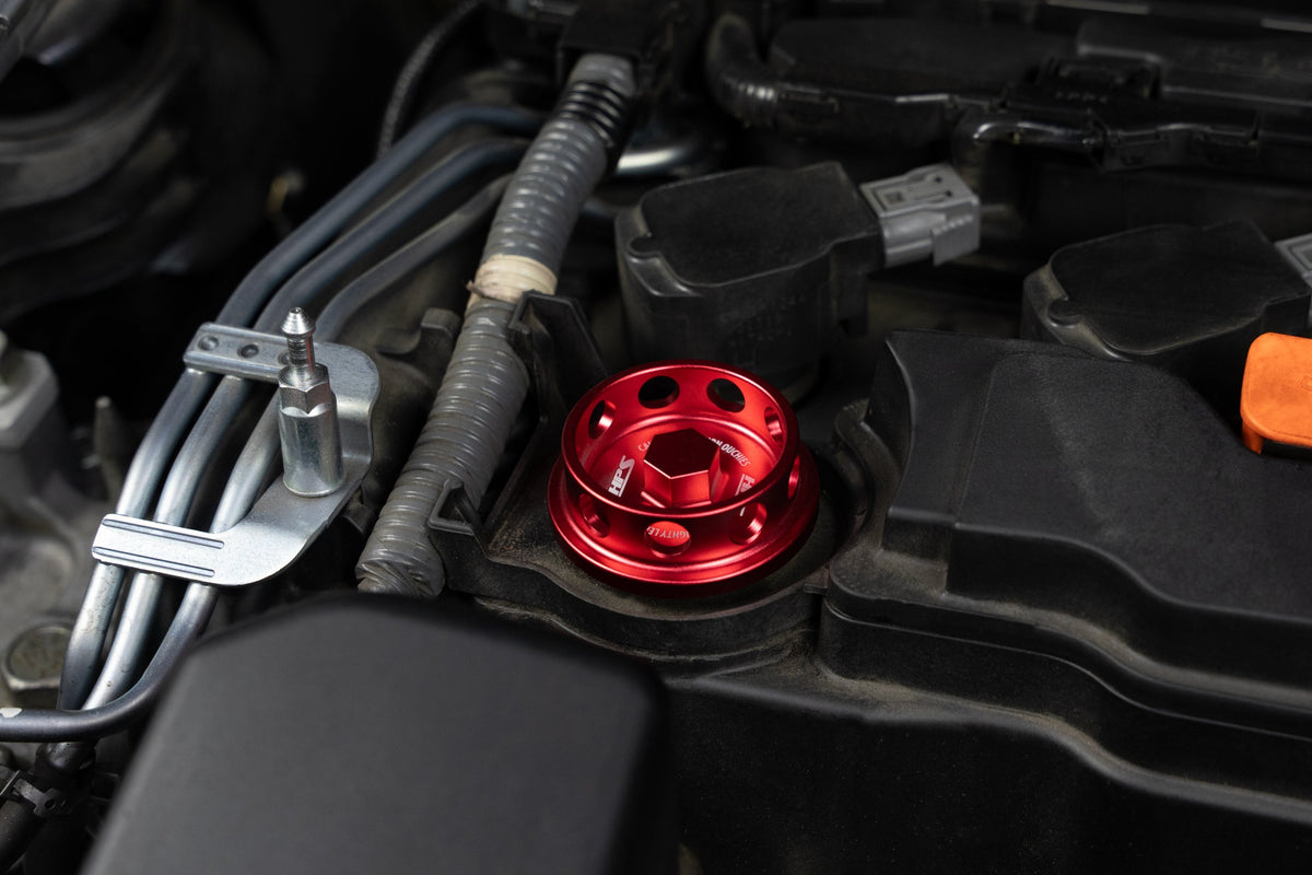 5269-104R HPS Red CNC Billet Aluminum Engine Oil Filler Cap Neck Sealing For Acura Honda