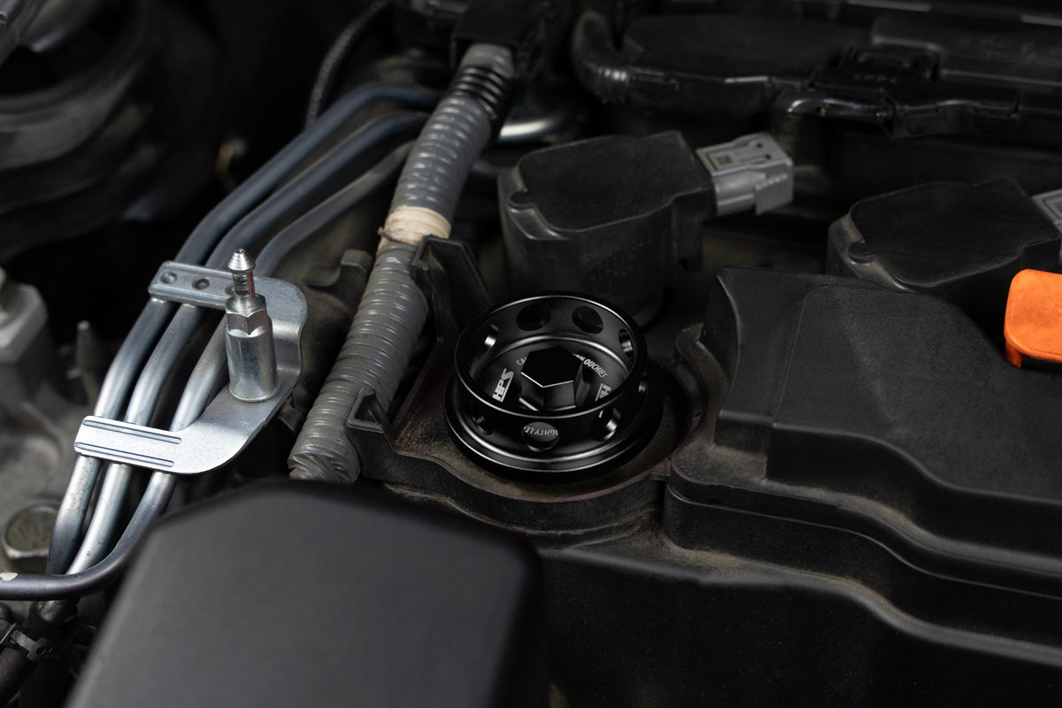 5269-104WB HPS Black CNC Billet Aluminum Engine Oil Filler Cap Cover For Acura Honda