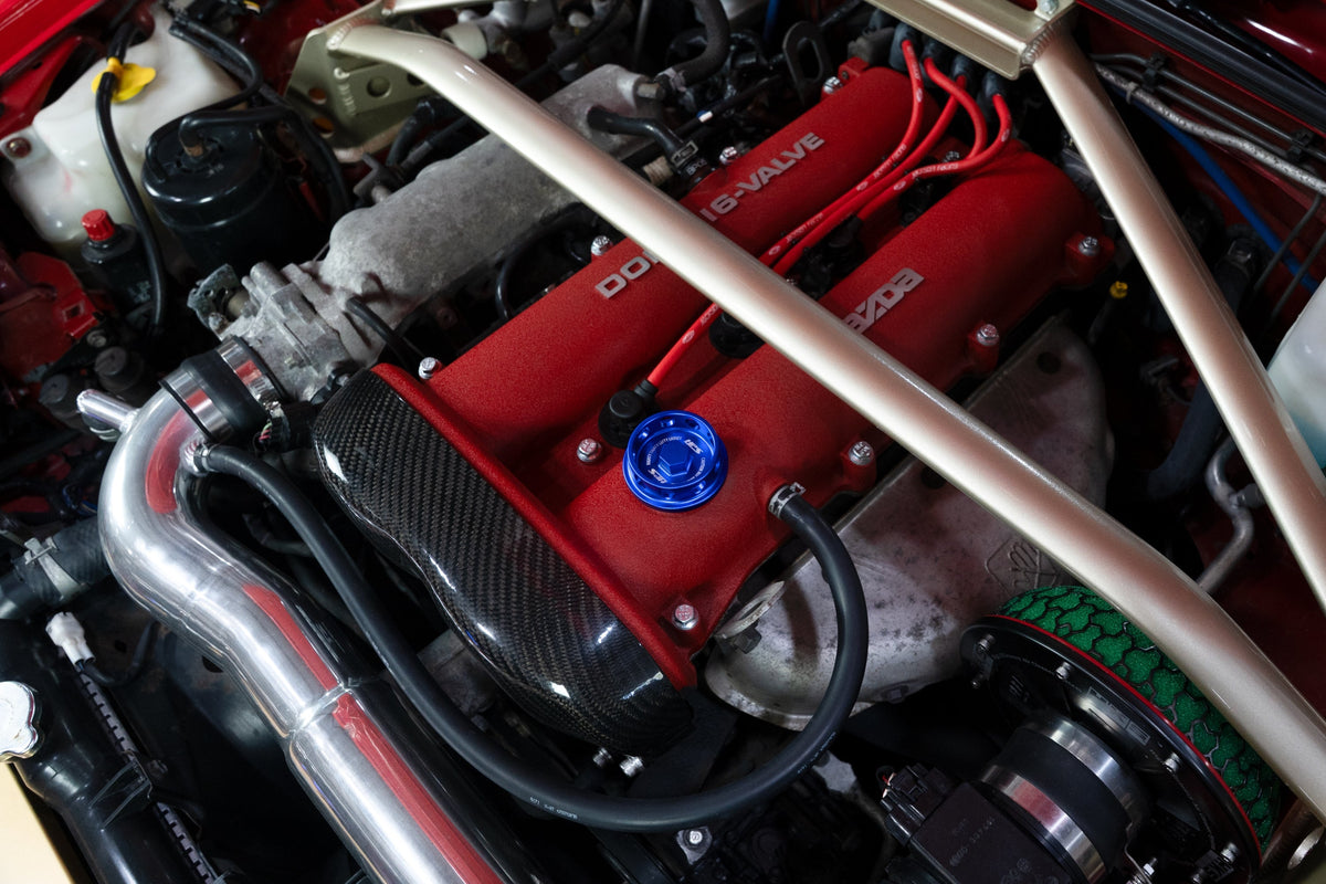 5269-107BL HPS Blue CNC Billet Aluminum Engine Oil Filler Cap Neck Sealing For Mazda Models