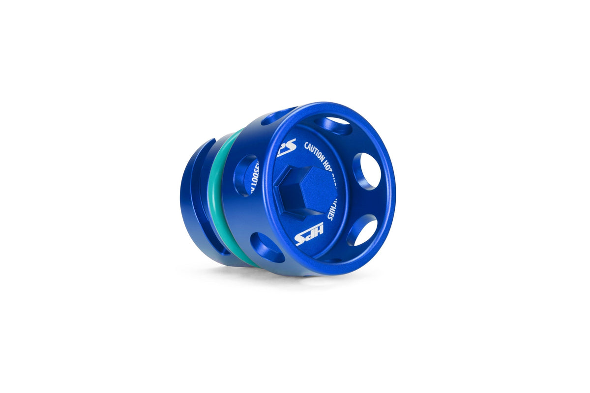 HPS Blue CNC Billet Aluminum Engine Oil Filler Cap Neck Sealing For Lincoln 5269-110BL
