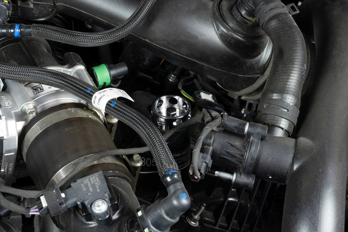 HPS Chrome CNC Billet Aluminum Engine Oil Filler Cap Neck Sealing For Ford 5269-110C