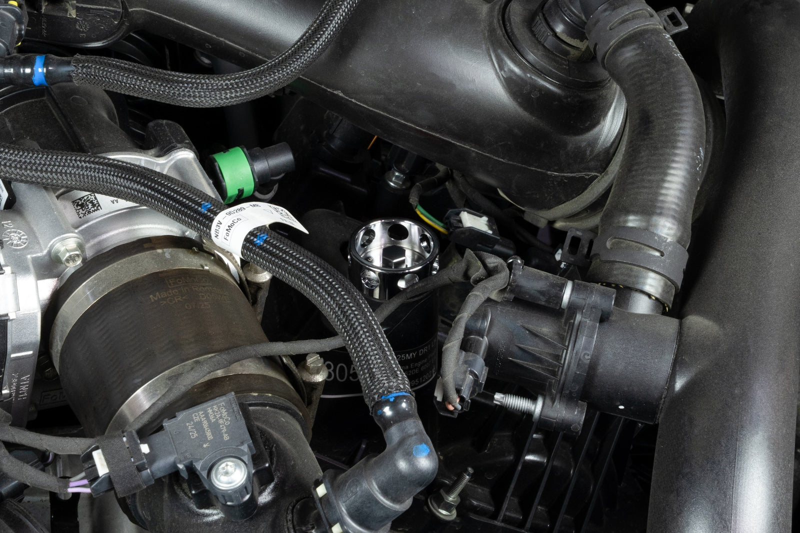 HPS Chrome CNC Billet Aluminum Engine Oil Filler Cap Neck Sealing For Ford 5269-110C