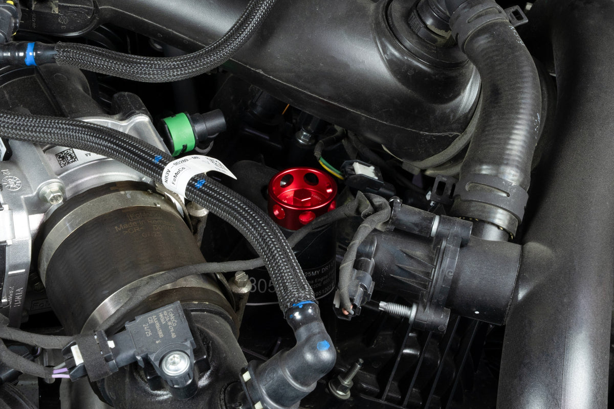 HPS Red CNC Billet Aluminum Engine Oil Filler Cap Neck Sealing For Ford 5269-110R
