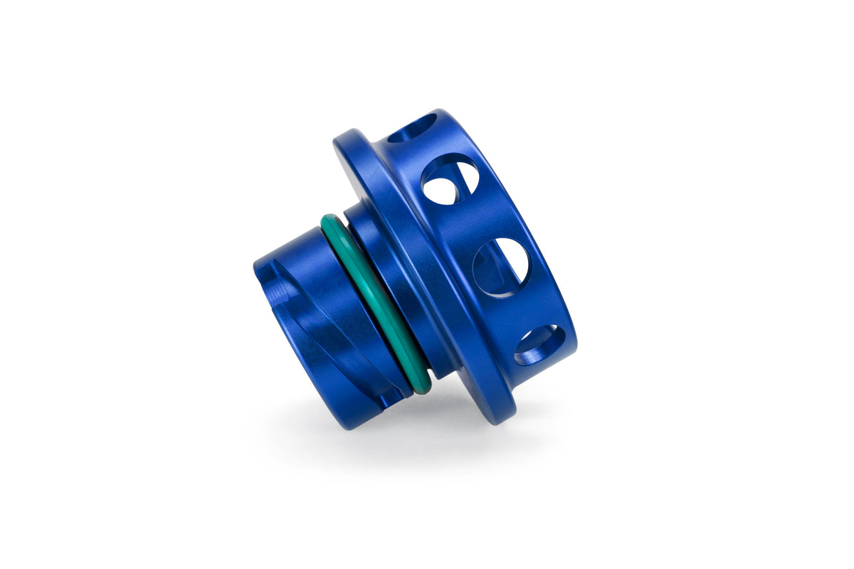 HPS Blue CNC Billet Aluminum Engine Oil Filler Cap Neck Sealing For Lincoln 5269-111BL