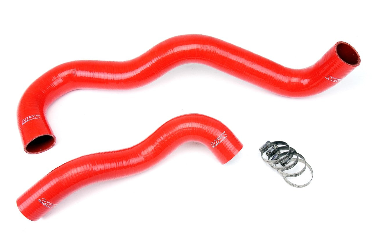 HPS Performance 57-1075-RED Silicone Radiator Coolant Hose Kit For 03-07 Ford Excursion / F-Series Super Duty 6.0 Diesel (Twin Beam)