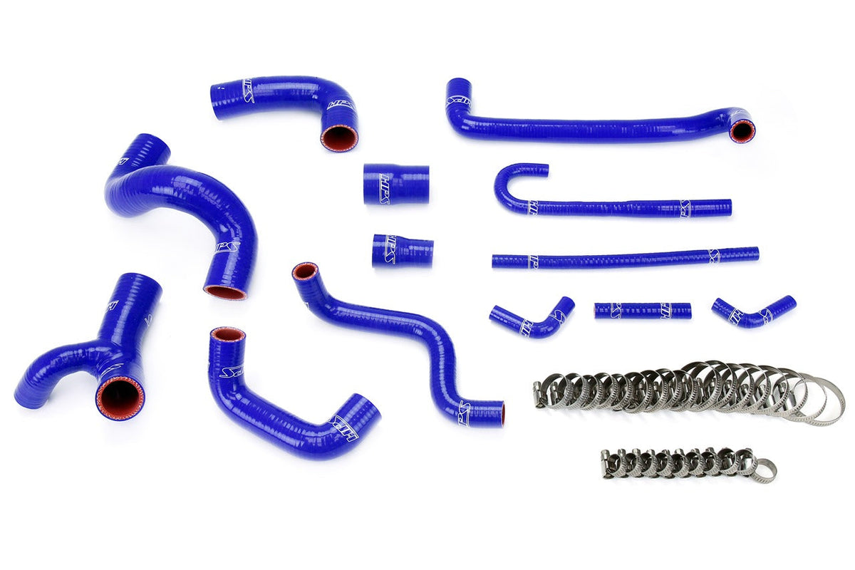 HPS Performance 57-1209-BLUE Silicone Radiator/Heater Coolant Hose Kit For 88-91 BMW E30 M3 LHD