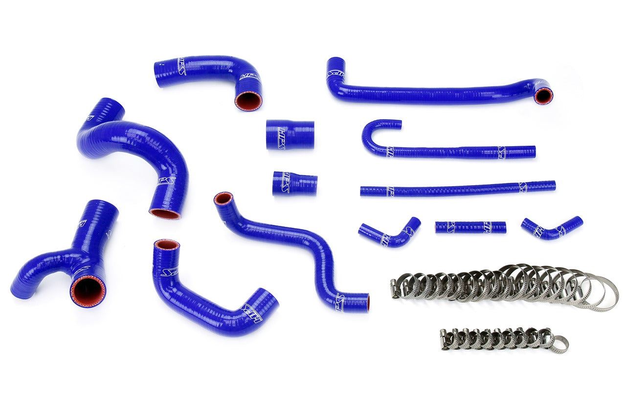 HPS Performance 57-1209-BLUE Silicone Radiator/Heater Coolant Hose Kit For 88-91 BMW E30 M3 LHD