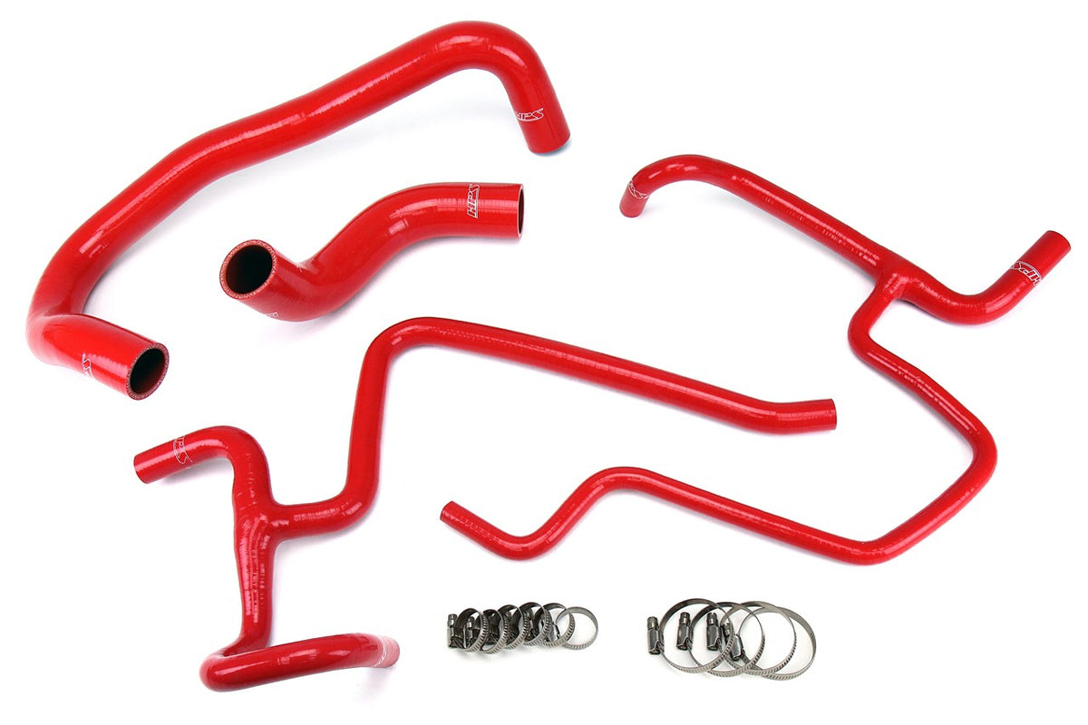 HPS Performance 57-1327-RED Silicone Radiator & Heater Coolant Hose Kit For 05-10 300C Challenger Charger Magnum SRT8 6.1L
