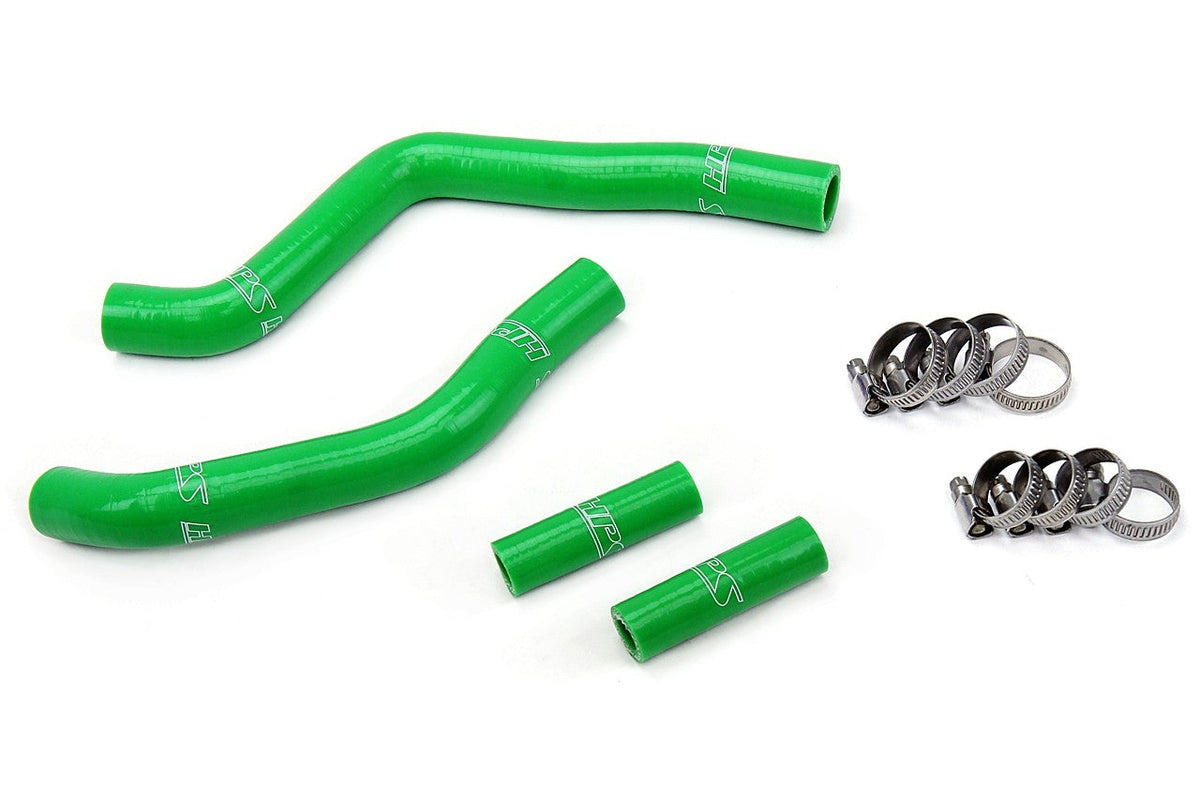 HPS Performance 57-1365-GRN Silicone Radiator Coolant Hose Kit For 03-08 Kawasaki KX125 2 Stroke
