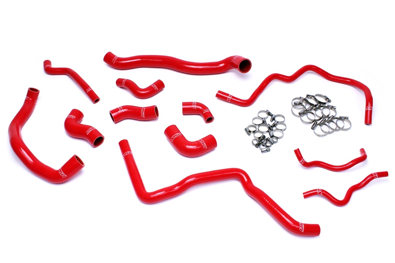 HPS Performance 57-1476-RED Silicone Radiator/Ancillary Coolant Hose For 06-08 Audi A3/GTI/Jetta & 07-09 Eos 2.0T FSI LHD