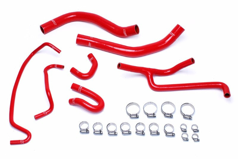 HPS Performance 57-1506-RED Silicone Radiator/Heater Coolant Hose Kit For 15-17 Ford Mustang 3.7L V6