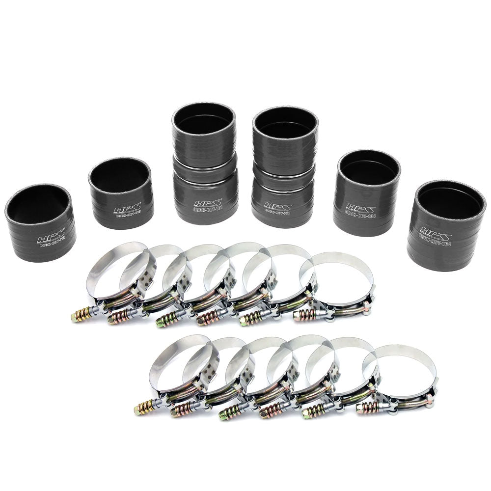 HPS Black 4-Ply Intercooler Hose Kit For 99-03 Ford F250/F350/F450 SD 7.3 Diesel 57-1539-BLK