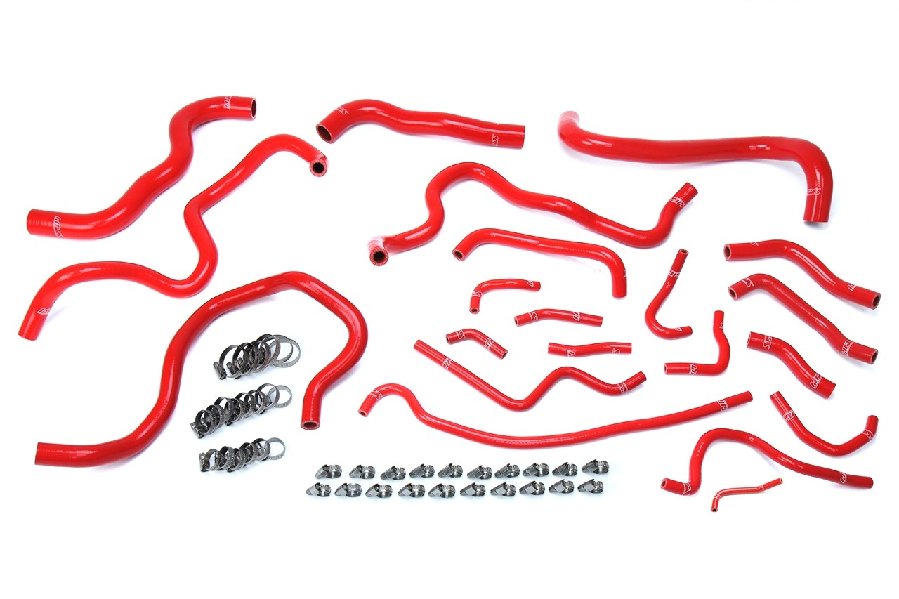 HPS Performance 57-1608-RED Silicone Radiator & Heater Hose Kit For 16-20 Honda Civic 1.5L Turbo