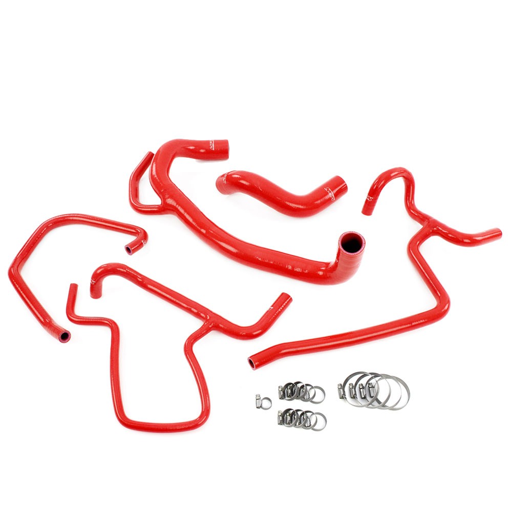 HPS Performance 57-1616-RED Silicone Radiator/Heater Coolant Hose Kit For 12-14 300/Challenger/Charger SRT8 6.4L V8