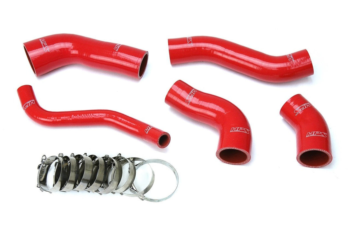 HPS Performance 57-1629-RED Silicone Intercooler Hose Kit For 13-17 Hyundai Veloster 1.6L Turbo
