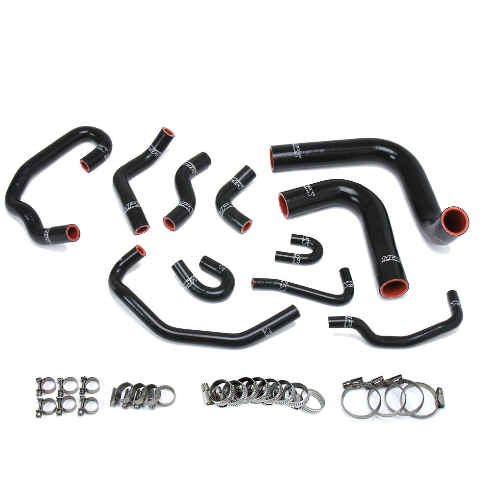 HPS Reinforced Black Silicone Radiator + Heater Hose Kit Coolant for Toyota 93-95 4Runner 3.0L LHD 57-1654-BLK