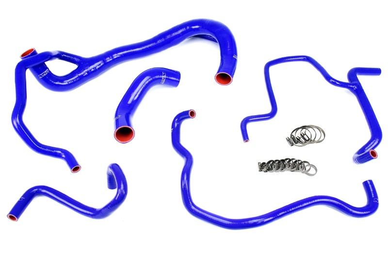 HPS Performance 57-1675-BLUE Silicone Radiator/Heater Coolant Hose Kit For 15-23 Challenger/Charger SRT R/T 6.4L V8