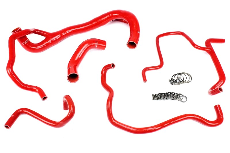 HPS Performance 57-1675-RED Silicone Radiator/Heater Coolant Hose Kit For 15-23 Challenger/Charger SRT R/T 6.4L V8