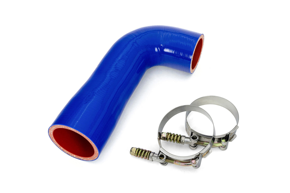 HPS Performance Blue 6-Ply Silicone Transmission Oil Cooler Hose Kit For 08-16 Mack LEU / 08-16 Mack MRU613 / 10-15 Mack MRU613 / Volvo Mack MP7 Engine Replace OE# 22882161
