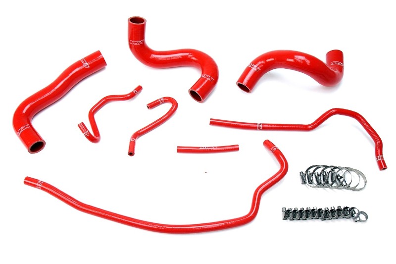HPS Performance 57-1723-RED Silicone Radiator Coolant Hose Kit For 09-13 Toyota Corolla 1.8L