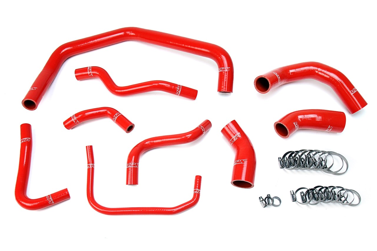 HPS Performance 57-1728-RED Silicone Radiator Coolant Hose Kit For 03-04 Ford Mustang SVT Cobra 4.6L V8 Supercharged