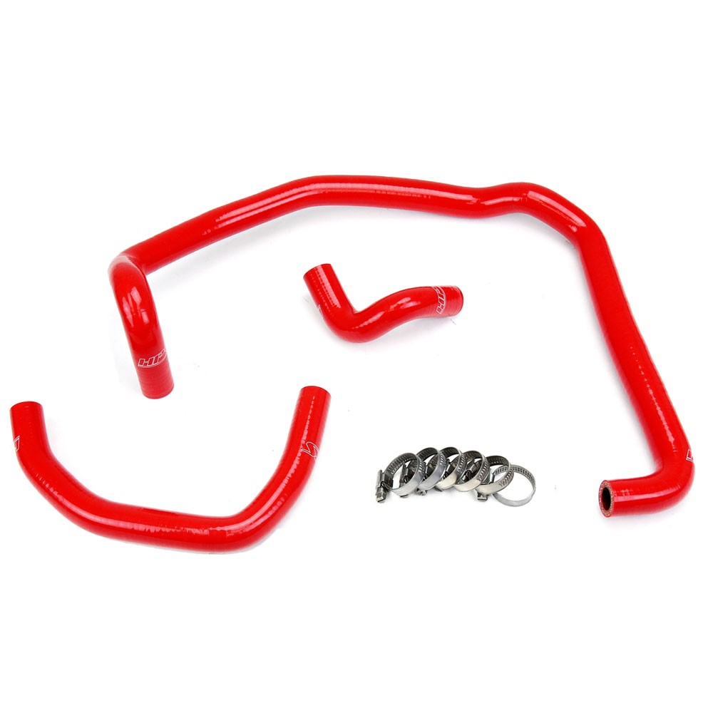 HPS Performance 57-1746H-RED Silicone Heater Coolant Hose Kit For 95-04 Toyota Tacoma 2.4L & 2.7L 4Cyl