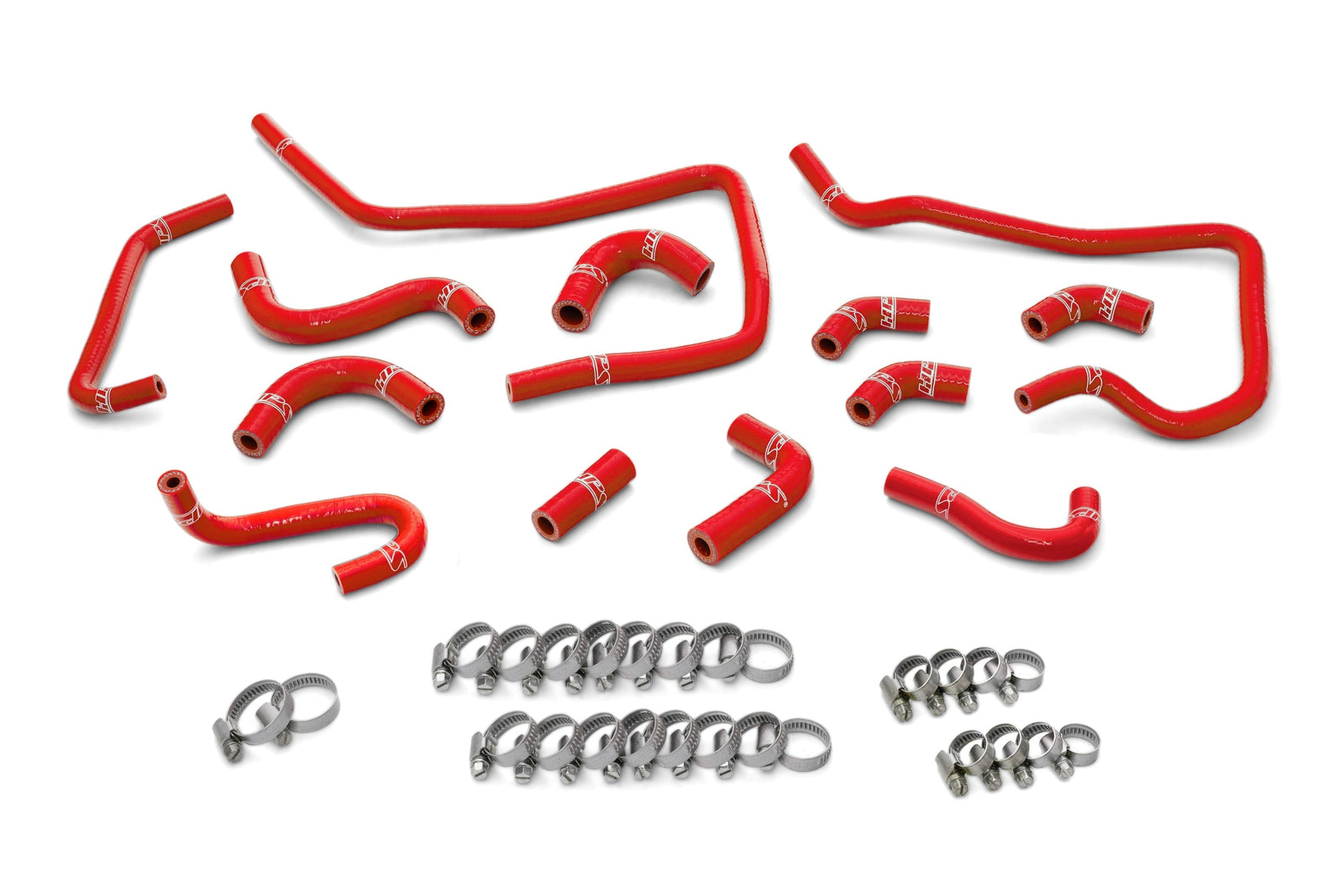 HPS Performance 57-1805-RED Silicone Ancillary Coolant Hose Kit For 02-03 Subaru Impreza WRX 2.0L Turbo