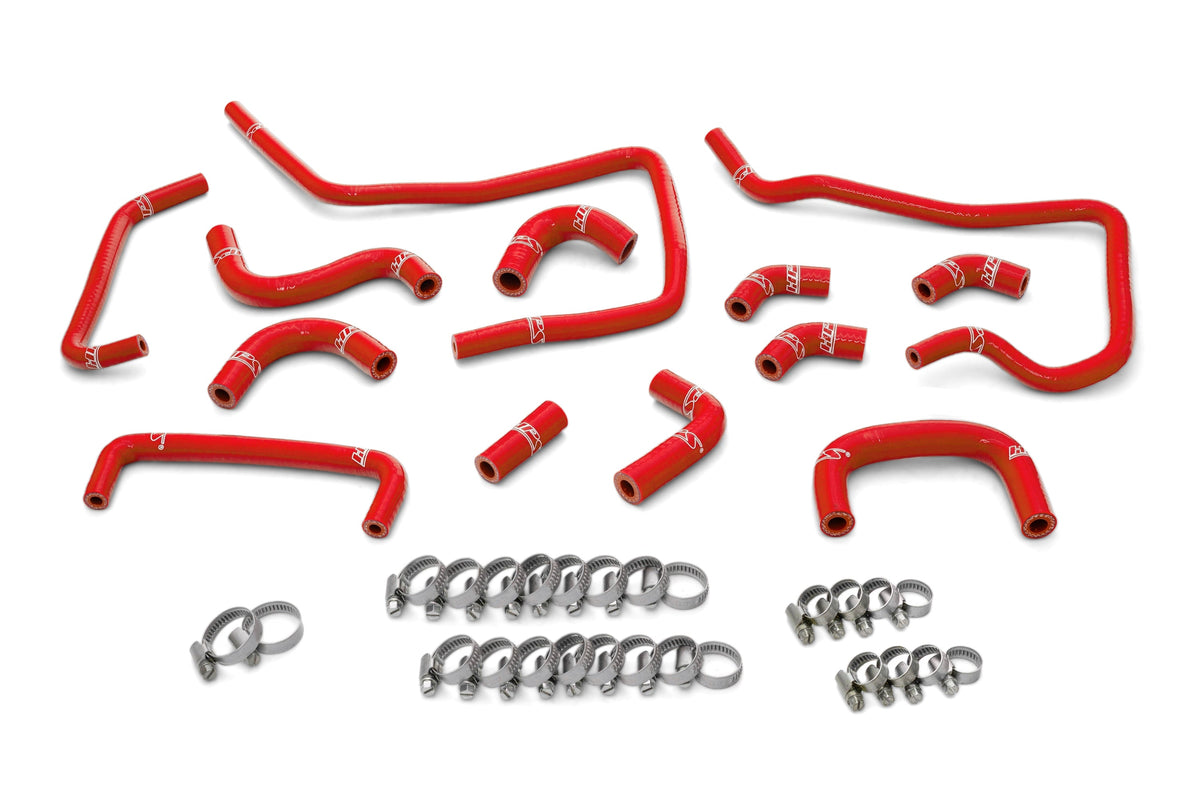 57-1807-RED HPS Red Silicone Ancillary Coolant Hose Kit For 05 Subaru WRX &amp; STI 2.0T 2.5T