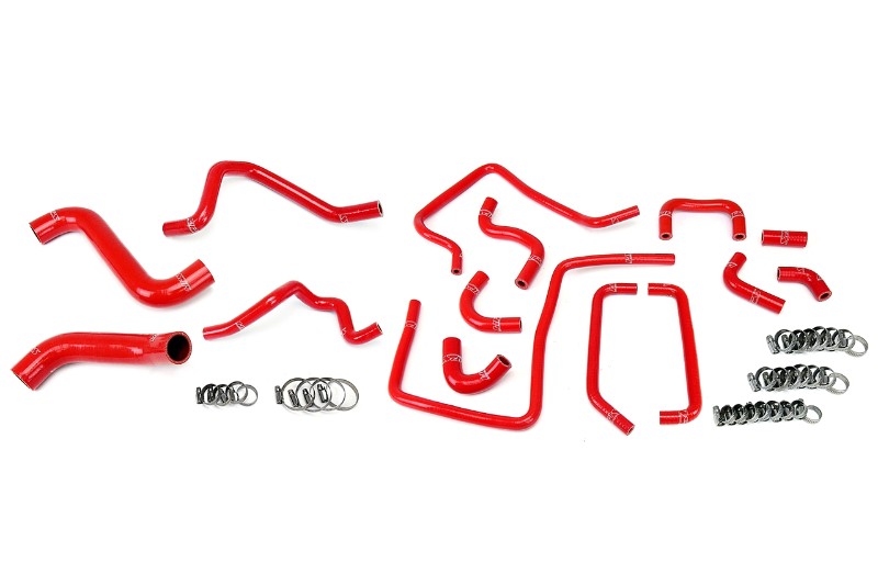 HPS Performance 57-1814-RED Silicone Radiator/Heater/Ancillary Coolant Hose Kit For 05 Subaru Impreza WRX 2.0L / WRX STi 2.5L