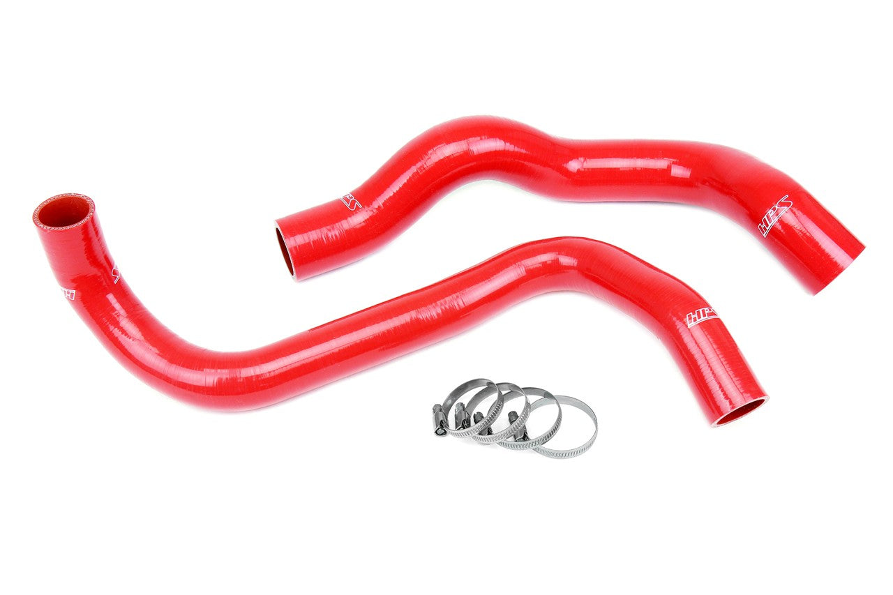HPS Performance 57-1902-RED Silicone Radiator Coolant Hose Kit For 97-98 Ford Mustang 3.8L V6