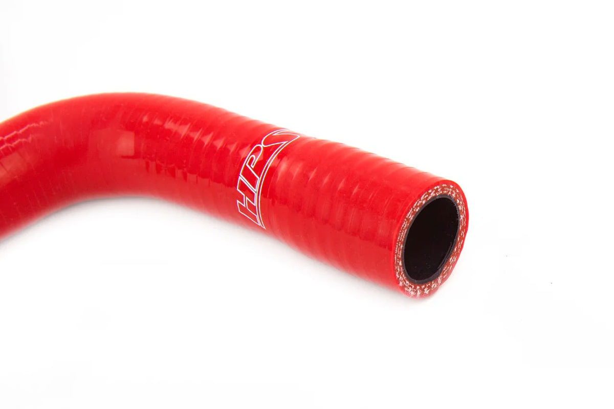 HPS Performance 57-1934-RED Silicone Breather & Bypass Valve Hose Kit For 03-06 Audi TT / VW Golf / Jetta 1.8T Late AWP MK4