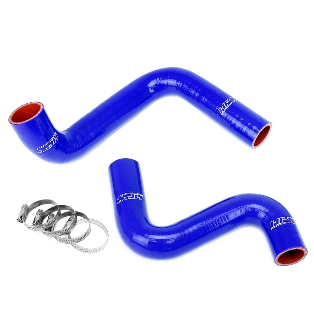 HPS Performance 57-1955-BLUE Silicone Radiator Hose Kit For Nissan 240SX LS Swap (KA24DE Radiator, 9 o'clock thermo, LS1 water pump)