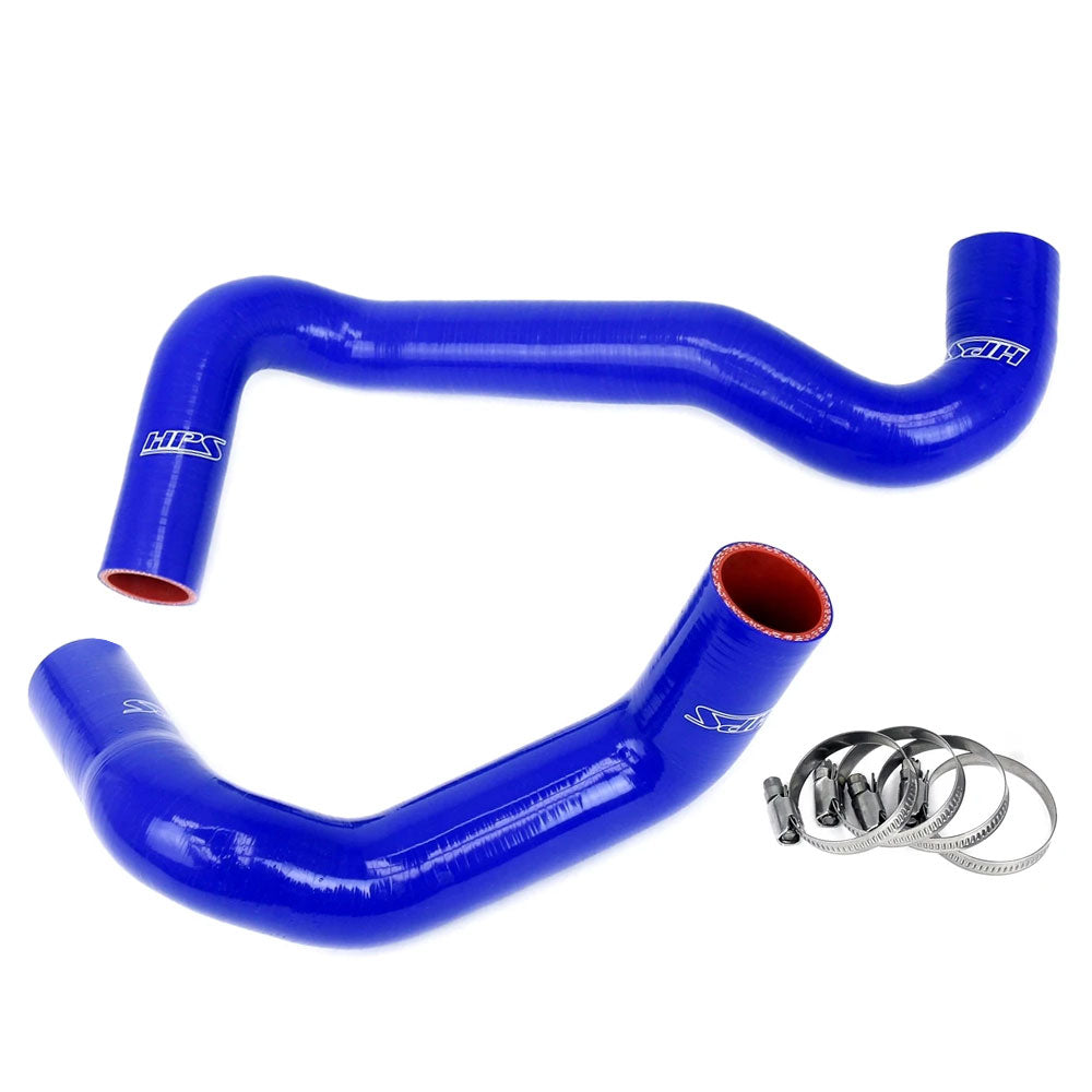 HPS Performance 57-1991-BLUE Silicone Radiator Hose Kit For Nissan 240SX LS Swap (KA24DE Radiator, 8 o'clock thermo, LS3/LS7 water pump)