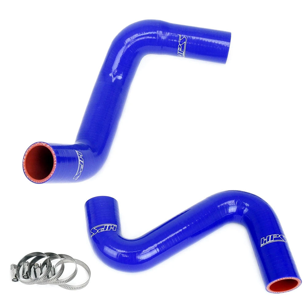 HPS Performance 57-1992-BLUE Silicone Radiator Hose Kit For Nissan 240SX LS Swap (SR20DET Radiator, 8 o'clock thermo, LS3/LS7 water pump)