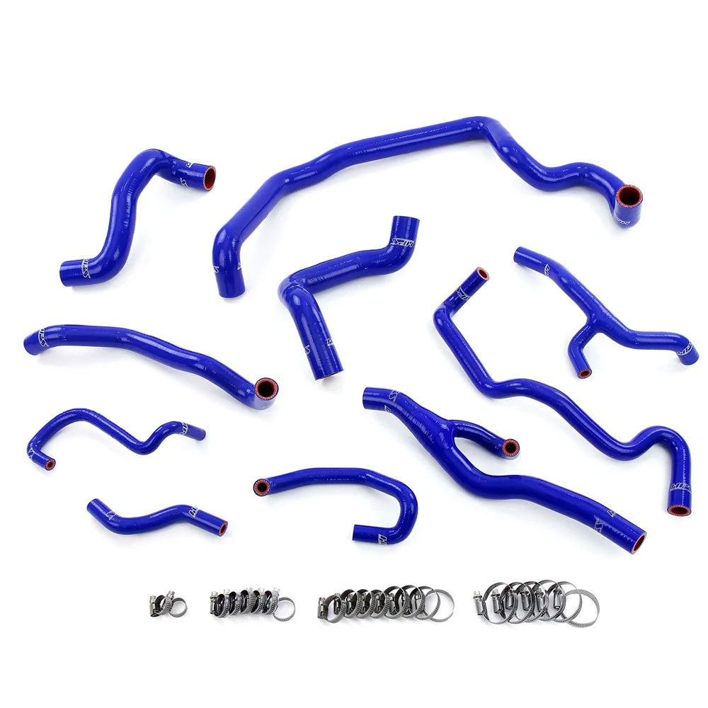 HPS Performance 57-1998-BLUE Silicone Radiator/Heater/Water Pump/And Expansion Tank Coolant Hose Kit For 11-15 Cooper 1.6T N18 AT
