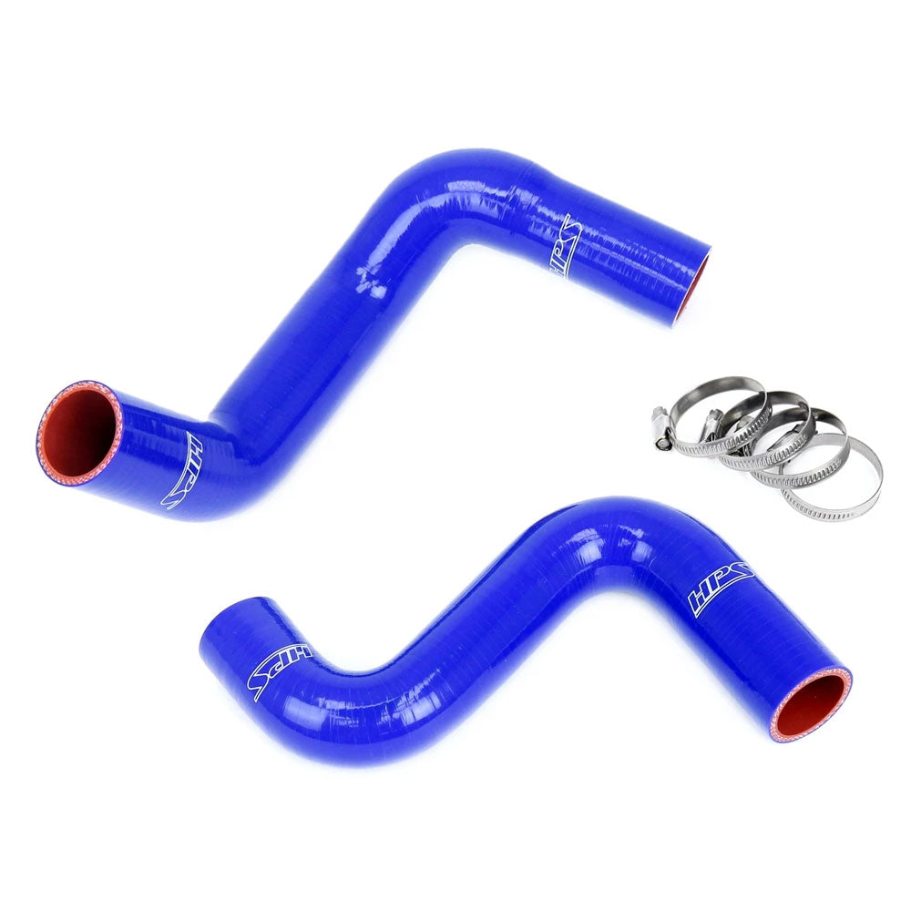 HPS Performance 57-2057-BLUE Silicone Radiator Hose Kit For Nissan 240SX LS Swap (KA24DE Radiator, 8 o'clock thermo, LS1 water pump)
