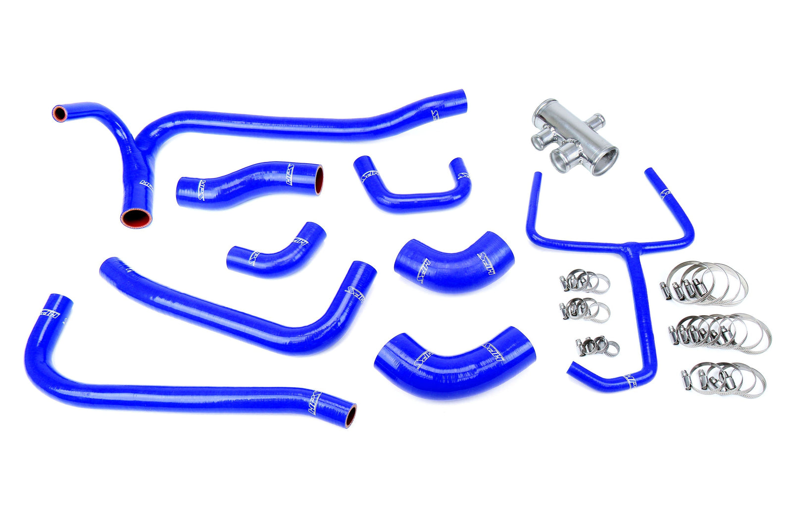 HPS Performance 57-2069-BLUE Silicone Radiator Coolant Hose Kit For 07-14 Ford Mustang GT500 5.4L 5.8L Supercharged