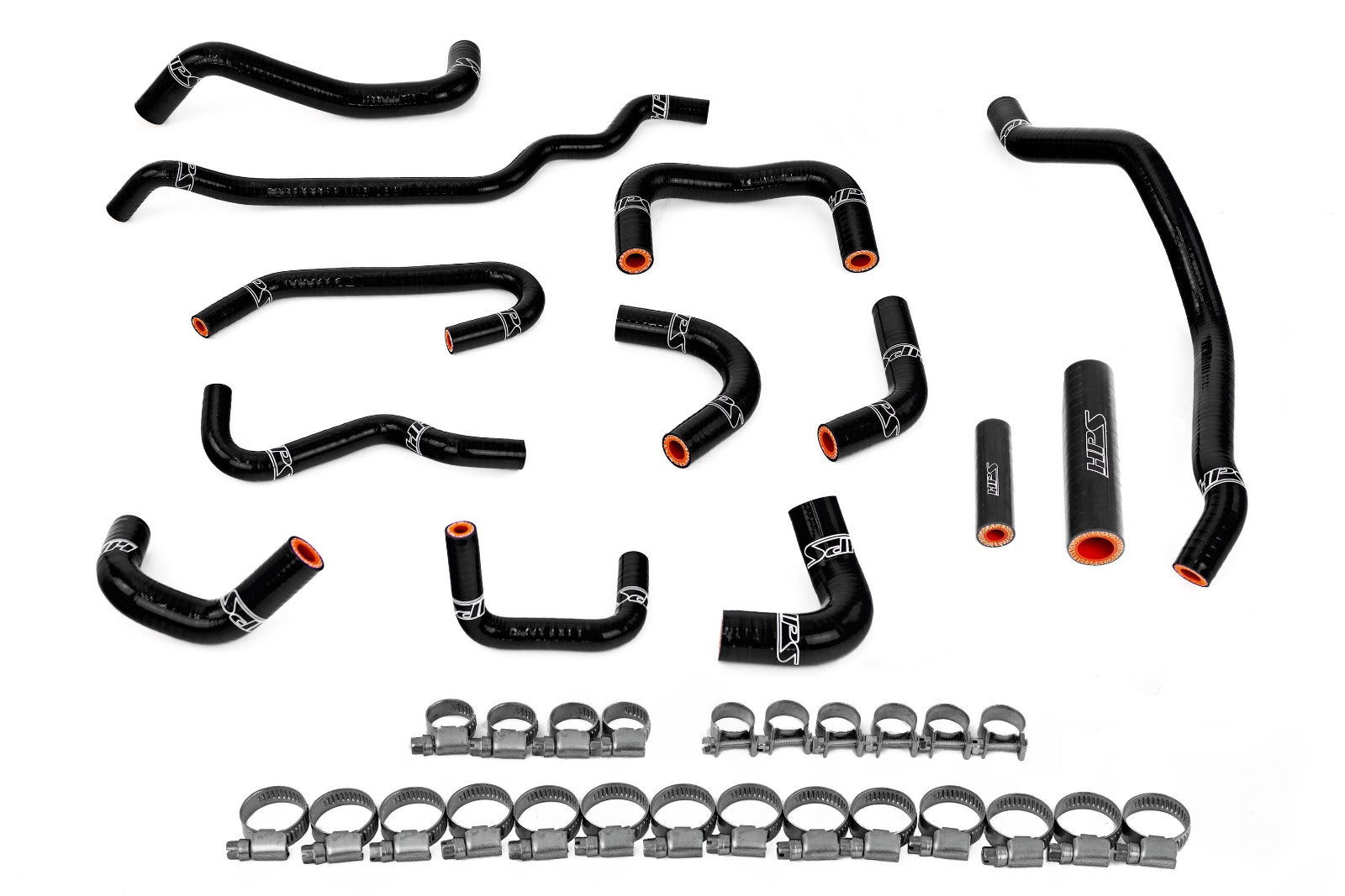 HPS Performance 57-2131A-BLK Silicone Ancillary Coolant Hose Kit For 08-14 Subaru WRX 2.5L Turbo MT (GE/GH/GR/GV)
