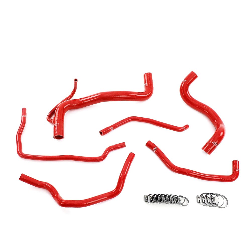 HPS Performance 57-2149-RED Silicone Radiator/Heater/And Expansion Tank Coolant Hose Kit For 08-15 Scion xB 2.4L