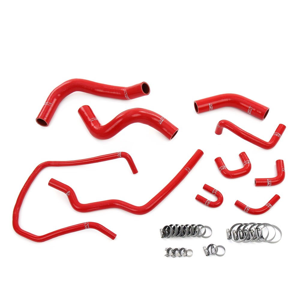 HPS Performance 57-2167-RED Silicone Radiator/By-Pass/Throttle Body Coolant Hose For 04-10 QX56/04-15 Titan Armada 5.6L V8